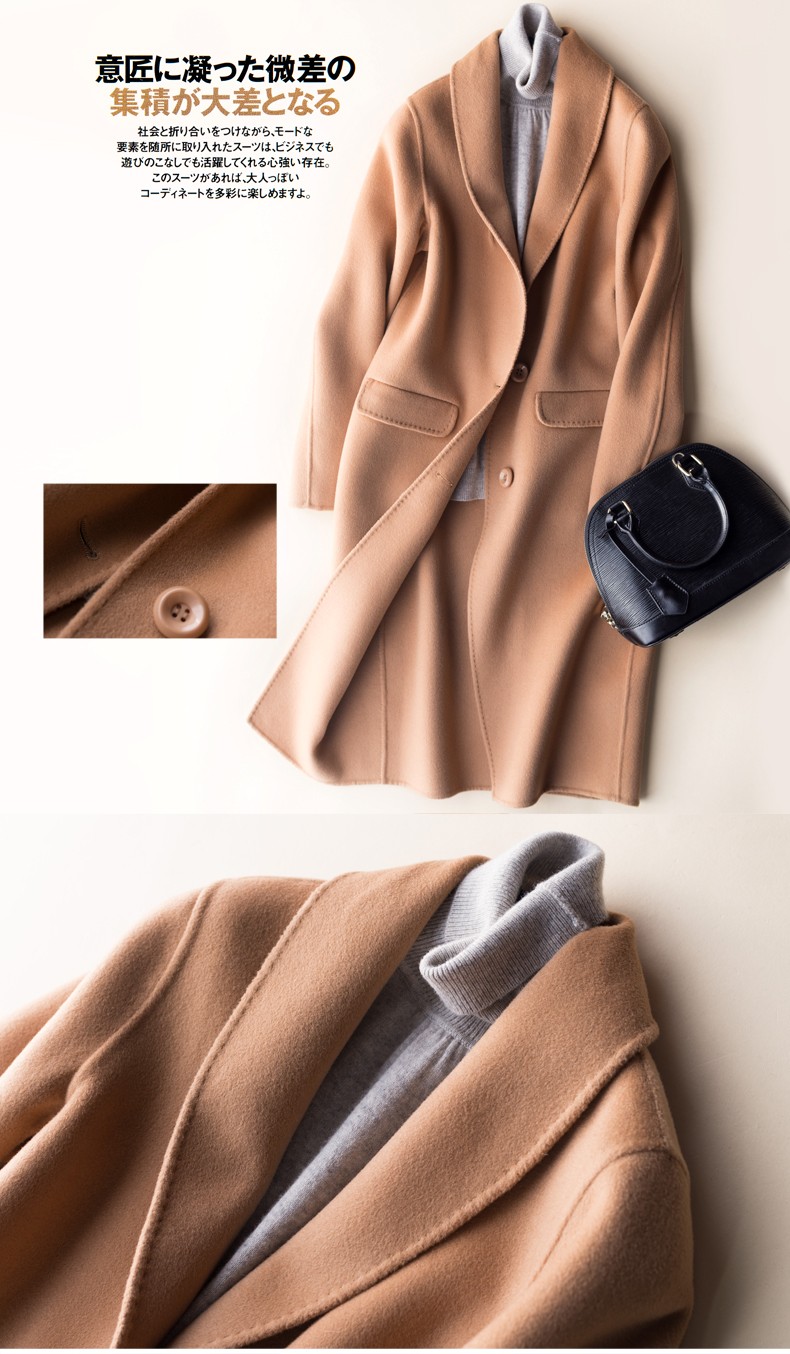 冬季新款羊绒大衣长款双面呢