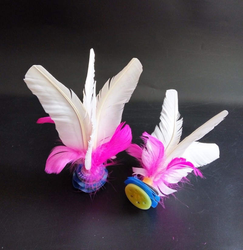 正品白色毽球鹅毛大号健身户外体育运动比赛毽子 jz002