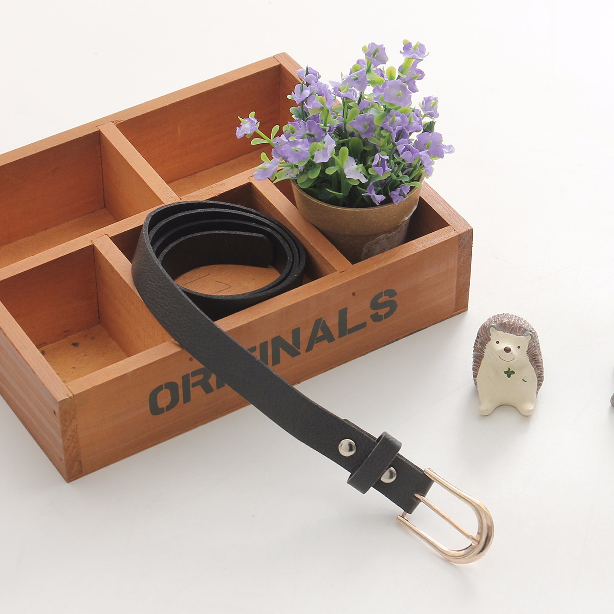 腰带女韩版简约百搭时尚细腰带小皮带女款学生针扣裤带 6224