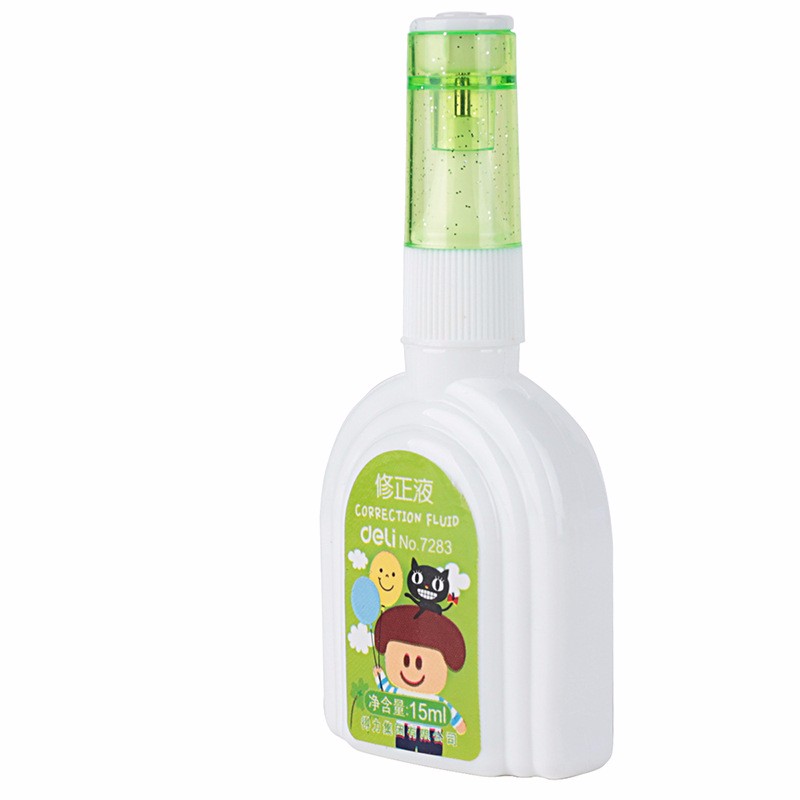 修正液得力7283涂改液修改液15ml 学生修改液卡通可爱学生文具