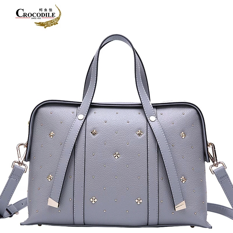 鳄鱼恤正品真皮女包新款手提包斜跨包牛皮包包
