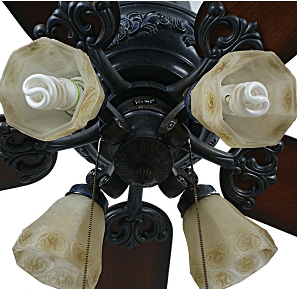 佑家52-yj003仿古吊扇灯欧式仿古电扇灯中式风格风扇灯仿古吊扇